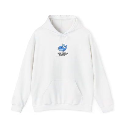 Cozy Whale Docker Humor Hoodie - DevOps Tech Geek