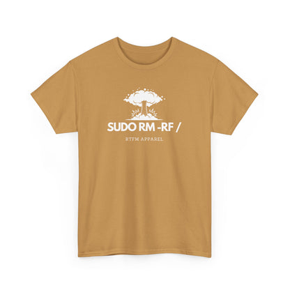 Sudo RM -RF / Explosion Fun T-Shirt - Sysadmin Linux Geek Humor 2025