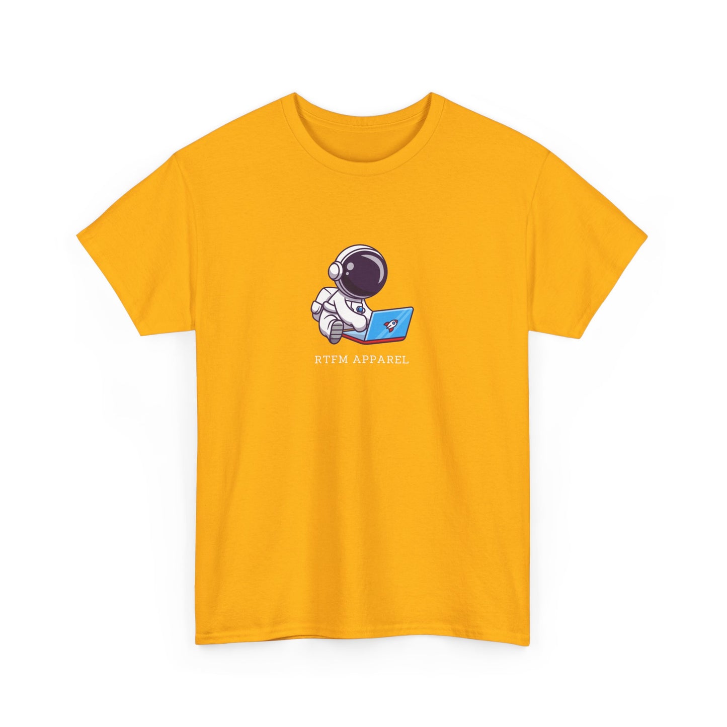 RTFM Apparel - Astronaut With Laptop Geek Humor Tech IT Sysadmin