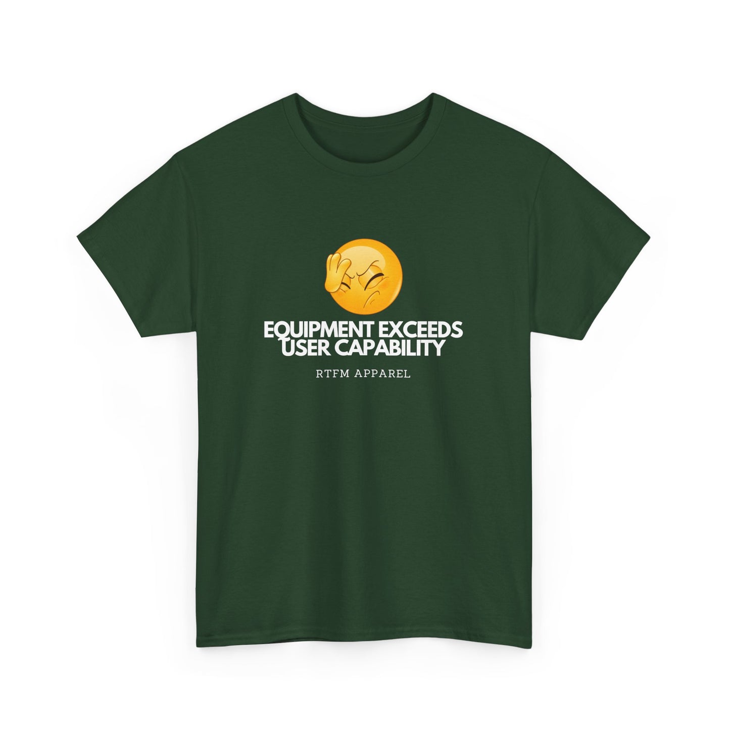 Equipment Exceeds User Capability – Funny Geek Tech Tee, RTFM, Sysadmin Humor 2025