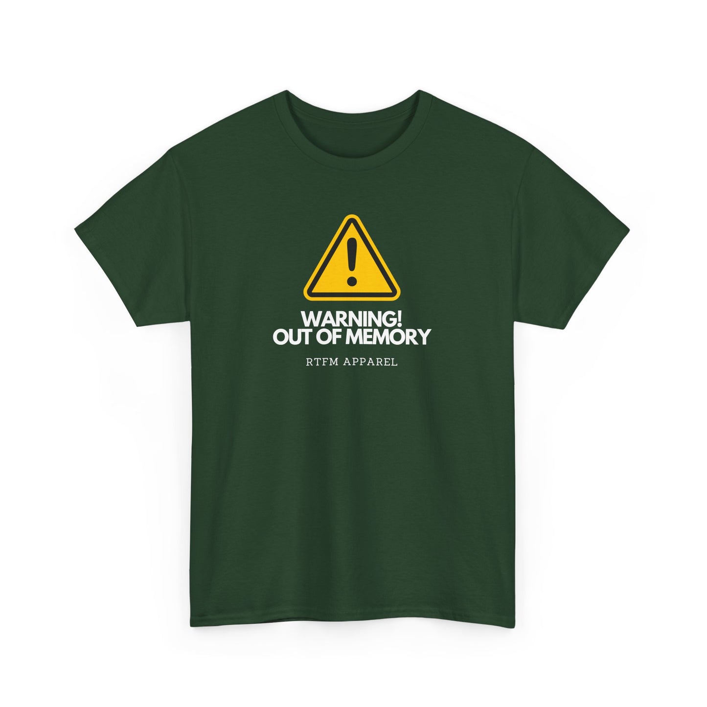 Warning! Out Of Memory - Funny Geek Tshirt For Developers, Programmers, Sysadmins, IT Professionals