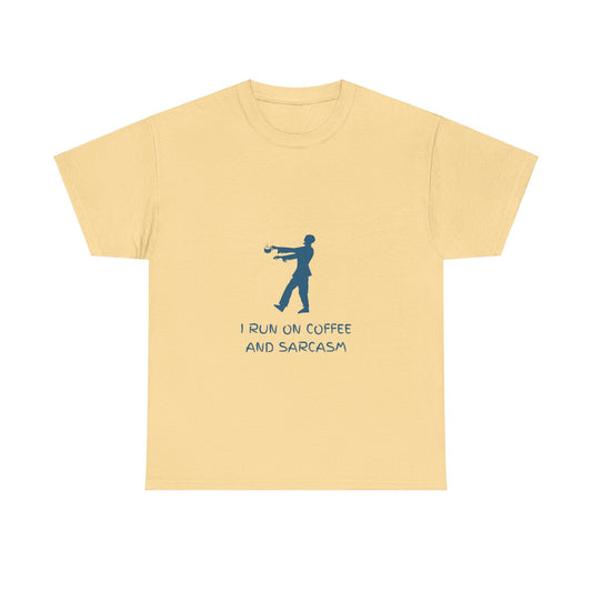 I Run On Coffee And Sarcasm - Funny Tech Geek Humor Tee