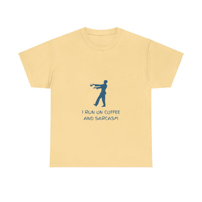 I Run On Coffee And Sarcasm - Funny Tech Geek Humor Tee