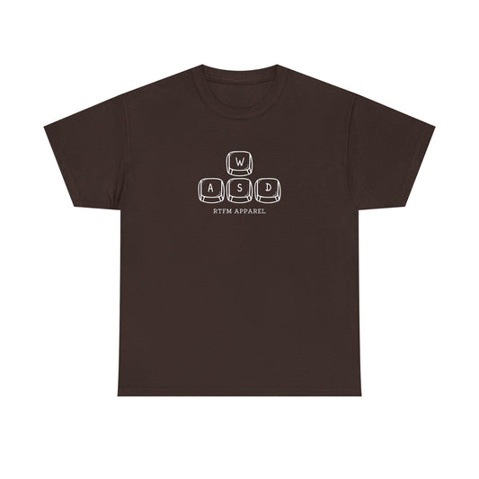 Funny WASD Gaming Keyboard RTFM Apparel T-Shirt For Tech Geeks
