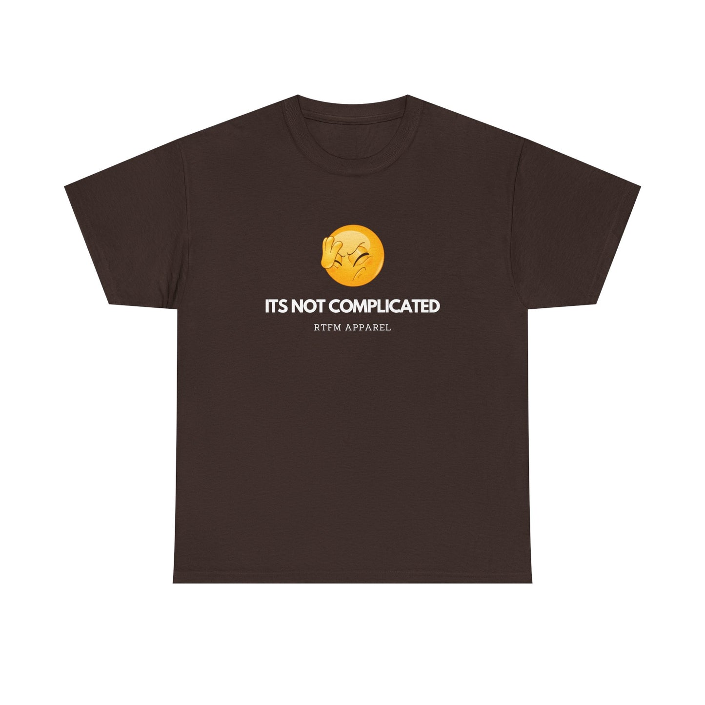 It's Not Complicated Emoji Humor RTFM Apparel - Tech, IT, Sysadmin, Network Admin