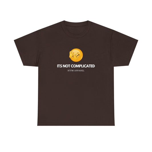 It's Not Complicated Emoji Humor RTFM Apparel - Tech, IT, Sysadmin, Network Admin