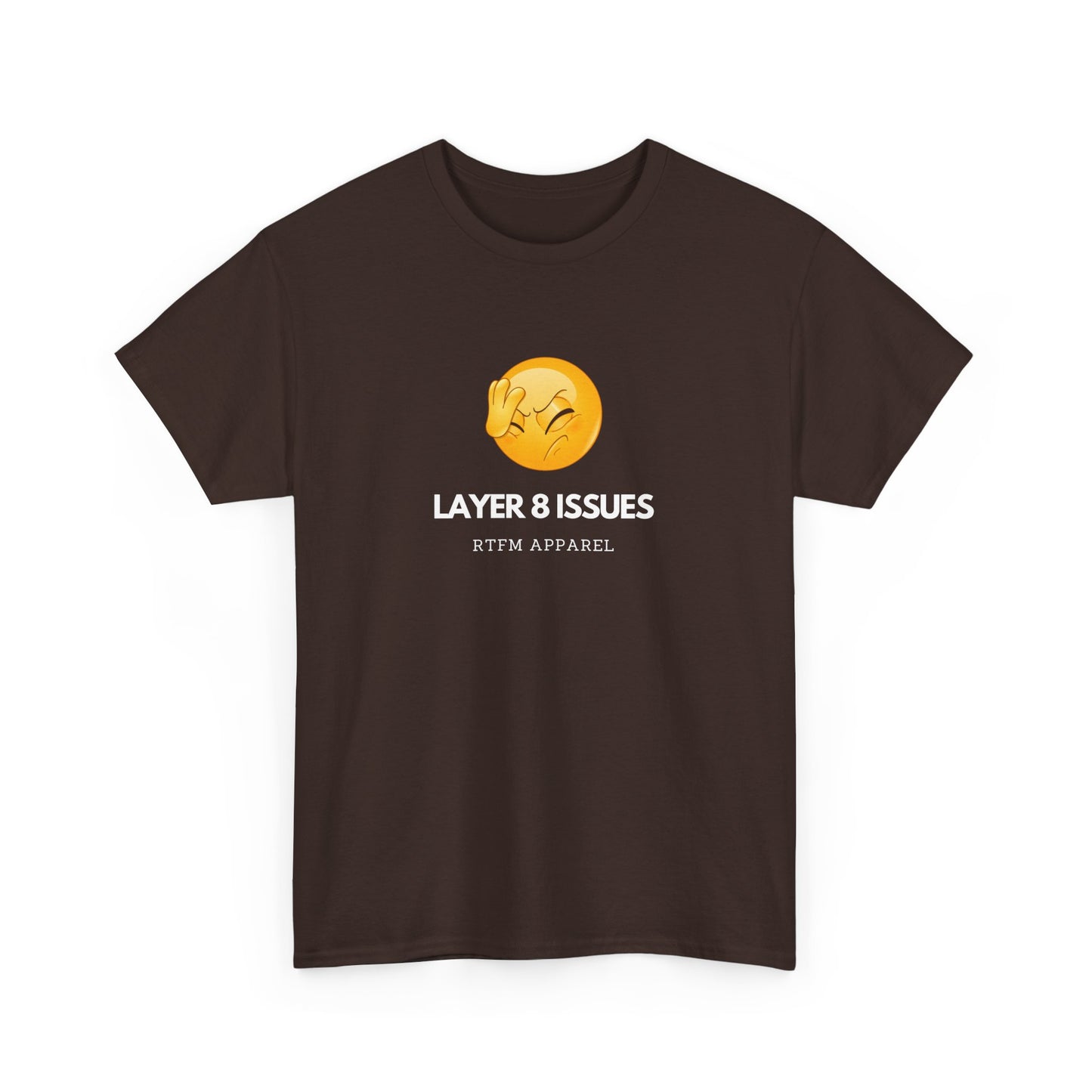 Layer 8 Issues T-Shirt - RTFM Apparel, Geek Humor, Tech, IT, Network, Cybersecurity