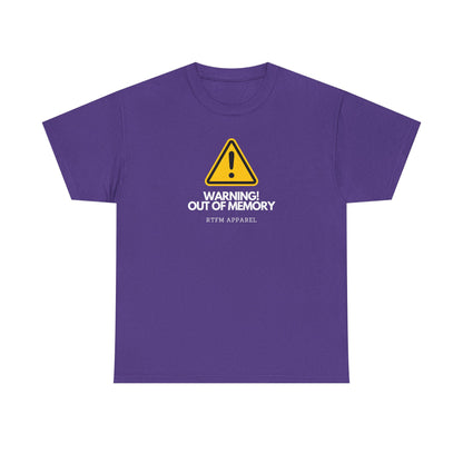 Warning! Out Of Memory - Funny Geek Tshirt For Developers, Programmers, Sysadmins, IT Professionals