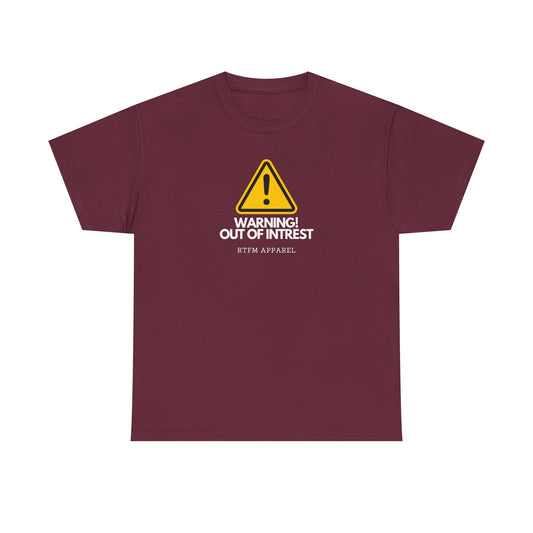 Warning Out Of Interest Funny Tech Humor IT Geek Tshirt For Developers