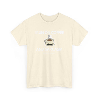I Run On Coffee And Sarcasm - Funny Tech Humor Geek T-Shirt