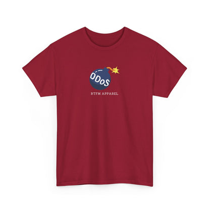 Funny DDOS Bomb Graphic T-Shirt - Cybersecurity, IT, Geek Tech Humor