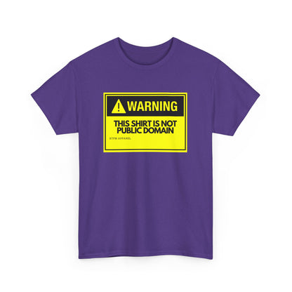Warning This Shirt Is Not Public Domain Funny Sysadmin IT Tech Geek Gift