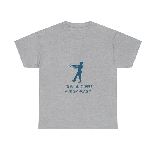 I Run On Coffee And Sarcasm - Funny Tech Geek Humor Tee