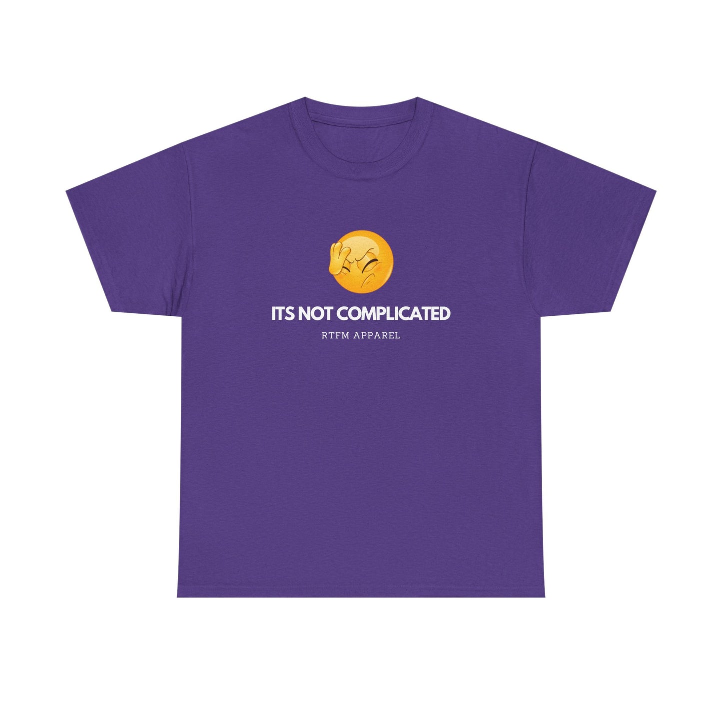 It's Not Complicated Emoji Humor RTFM Apparel - Tech, IT, Sysadmin, Network Admin