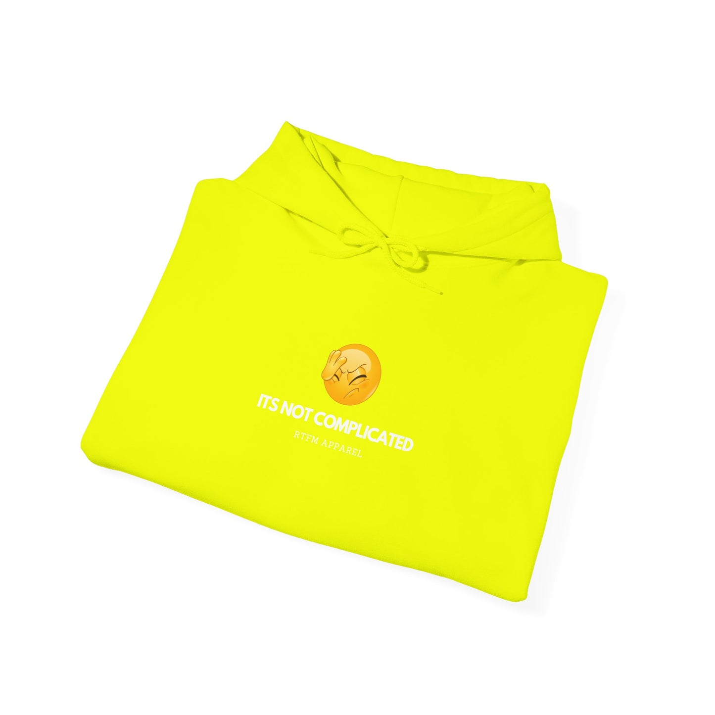 It's Not Complicated Emoji Humor RTFM Hoodie - Tech, IT, Sysadmin, Network Admin