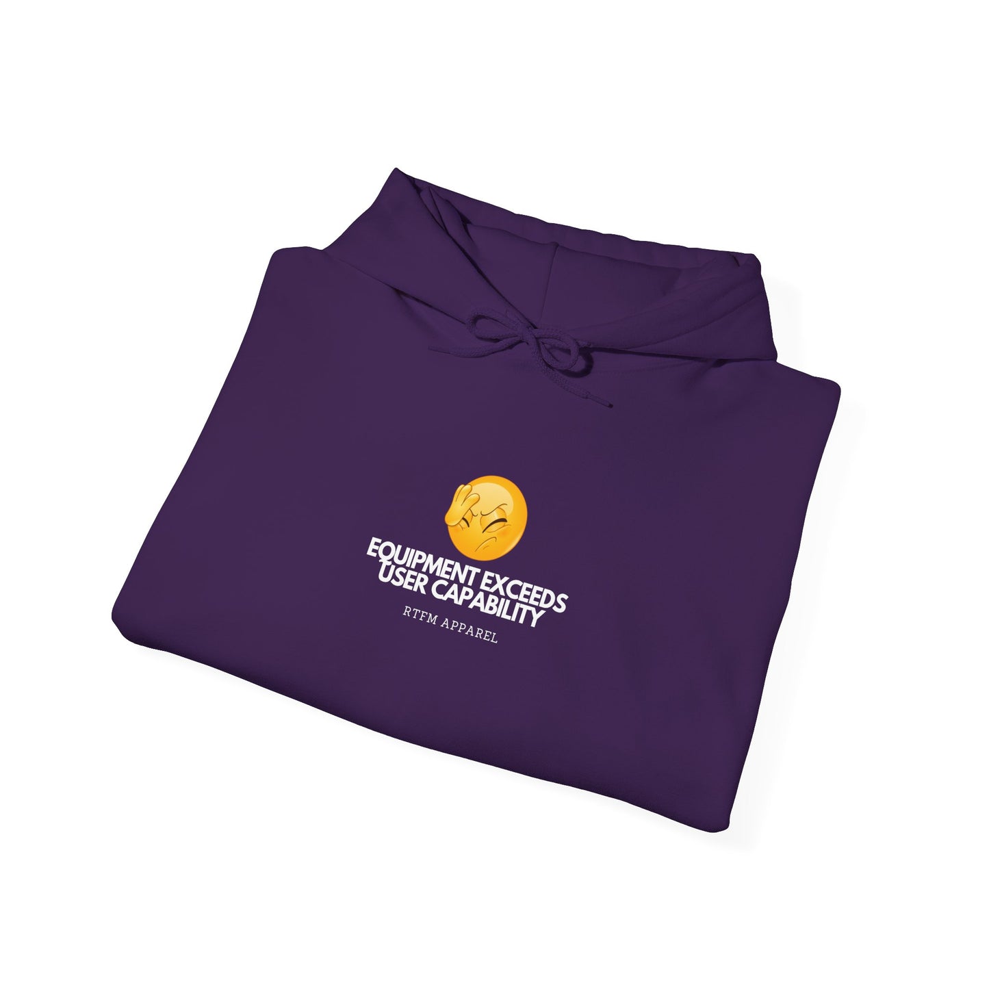 Equipment Exceeds User Capability – Humorous Tech Hoodie, RTFM Apparel 2025