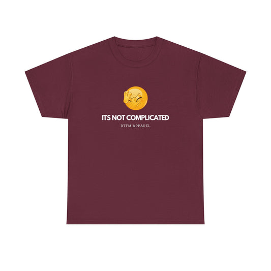 It's Not Complicated Emoji Humor RTFM Apparel - Tech, IT, Sysadmin, Network Admin