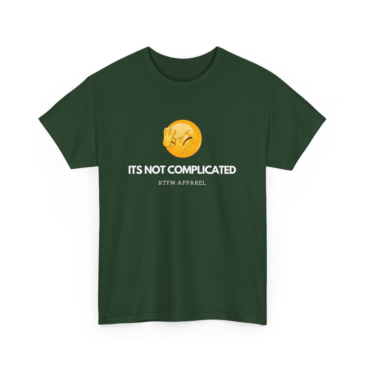It's Not Complicated Emoji Humor RTFM Apparel - Tech, IT, Sysadmin, Network Admin