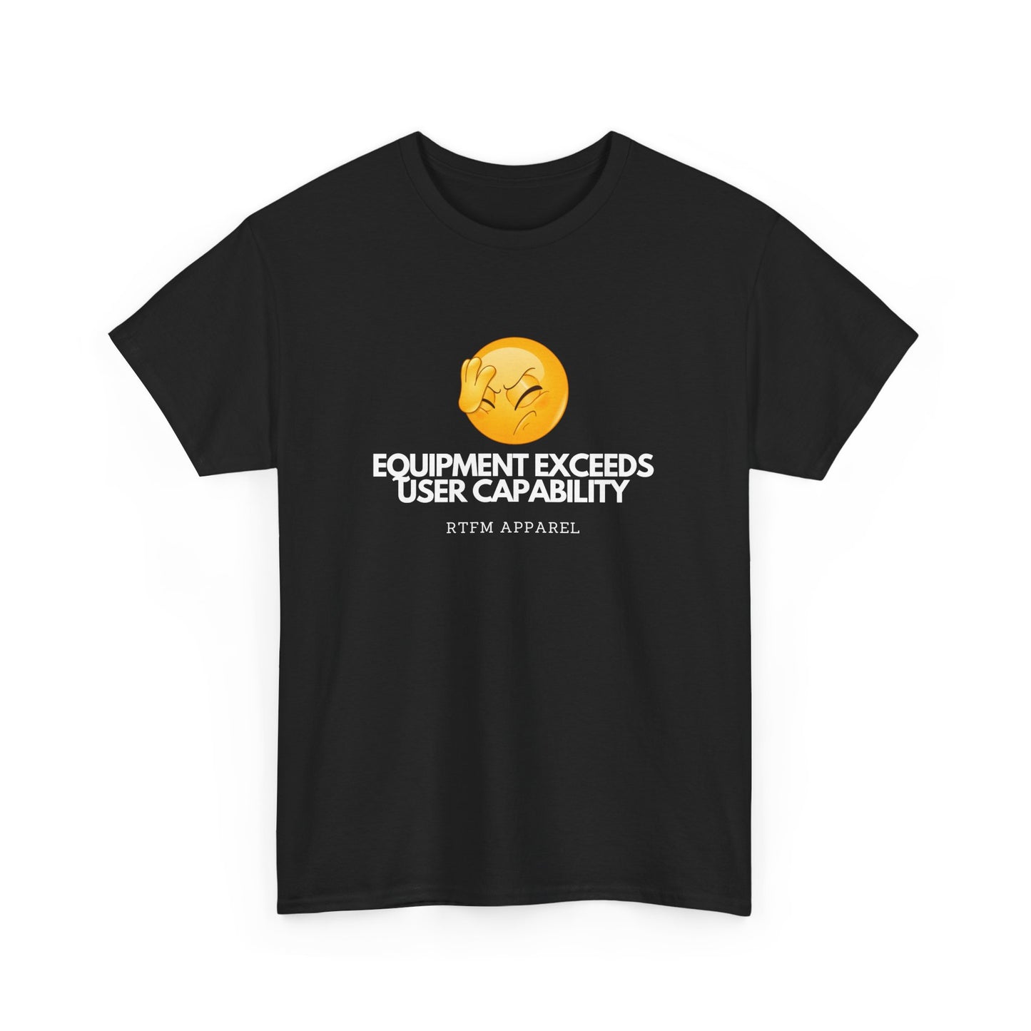 Equipment Exceeds User Capability – Funny Geek Tech Tee, RTFM, Sysadmin Humor 2025