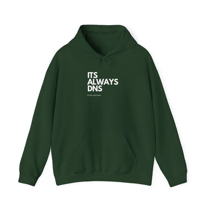 It's Always DNS - RTFM Apparel Funny Tech Hoodie for Techies & Geeks