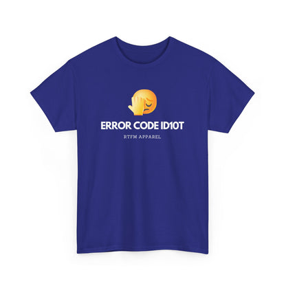 Error Code ID10T Funny IT RTFM Apparel Tshirt For Tech Geeks