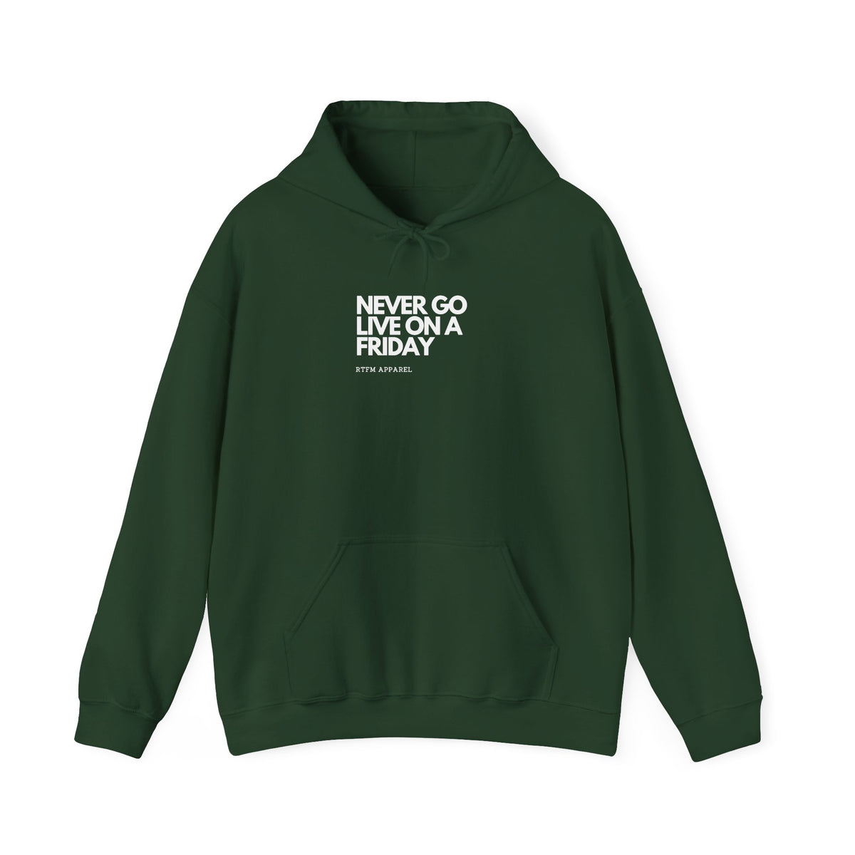 Never Go Live On A Friday — DevOps Hoodie