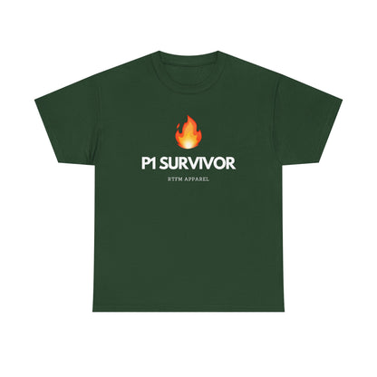 P1 Survivor T-Shirt - RTFM Apparel Funny IT, Tech, Cybersecurity, Geek Humor