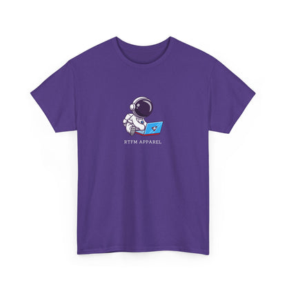 RTFM Apparel - Astronaut With Laptop Geek Humor Tech IT Sysadmin