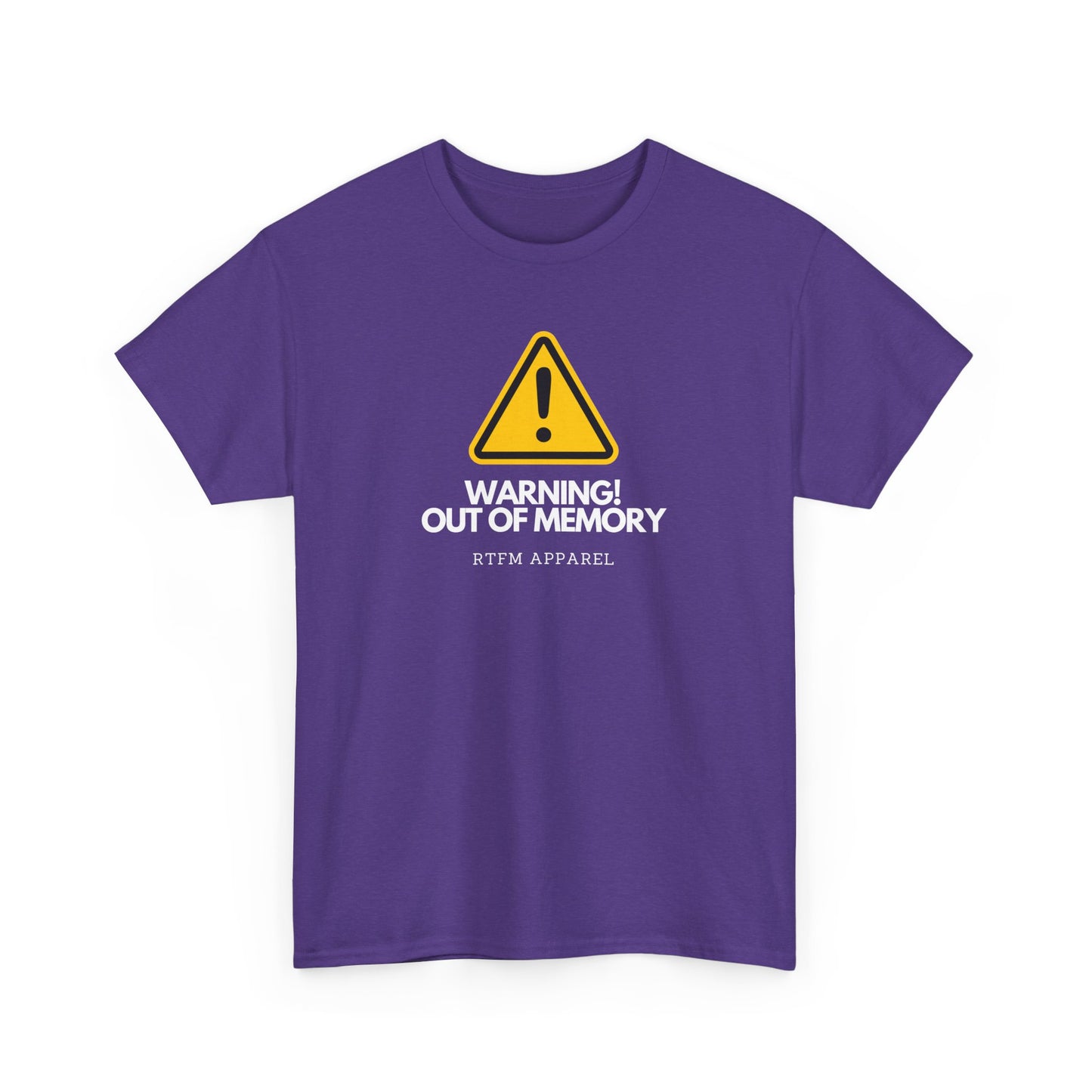 Warning! Out Of Memory - Funny Geek Tshirt For Developers, Programmers, Sysadmins, IT Professionals