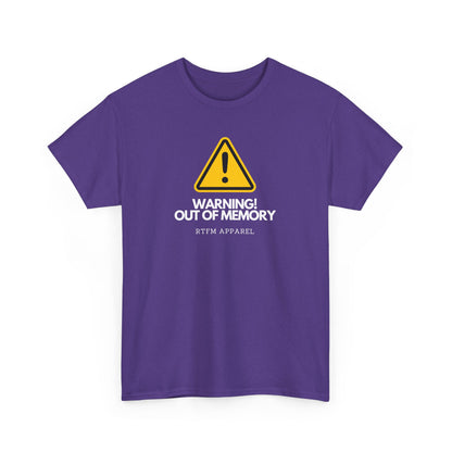 Warning! Out Of Memory - Funny Geek Tshirt For Developers, Programmers, Sysadmins, IT Professionals
