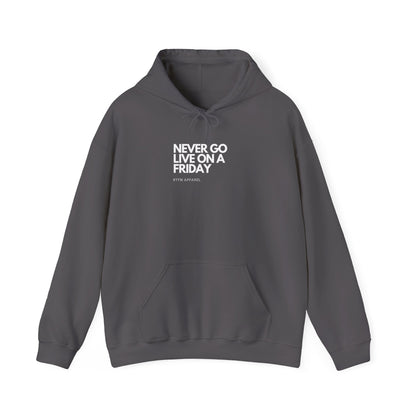 Never Go Live On A Friday Hoodie - IT Humor, DevOps, Programmer, RTFM Apparel