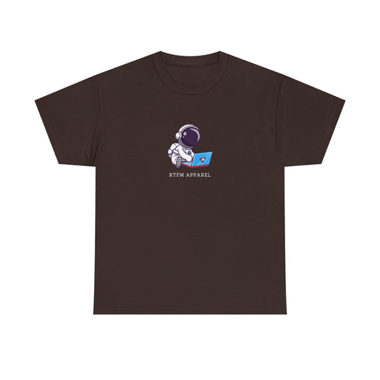 RTFM Apparel - Astronaut With Laptop Geek Humor Tech IT Sysadmin