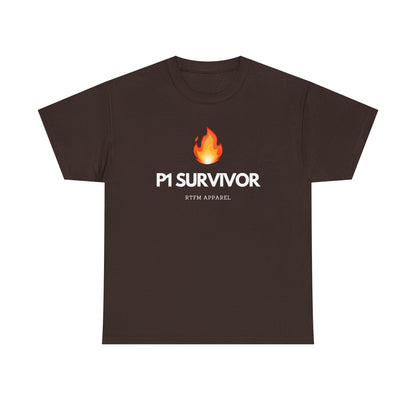 P1 Survivor T-Shirt - RTFM Apparel Funny IT, Tech, Cybersecurity, Geek Humor