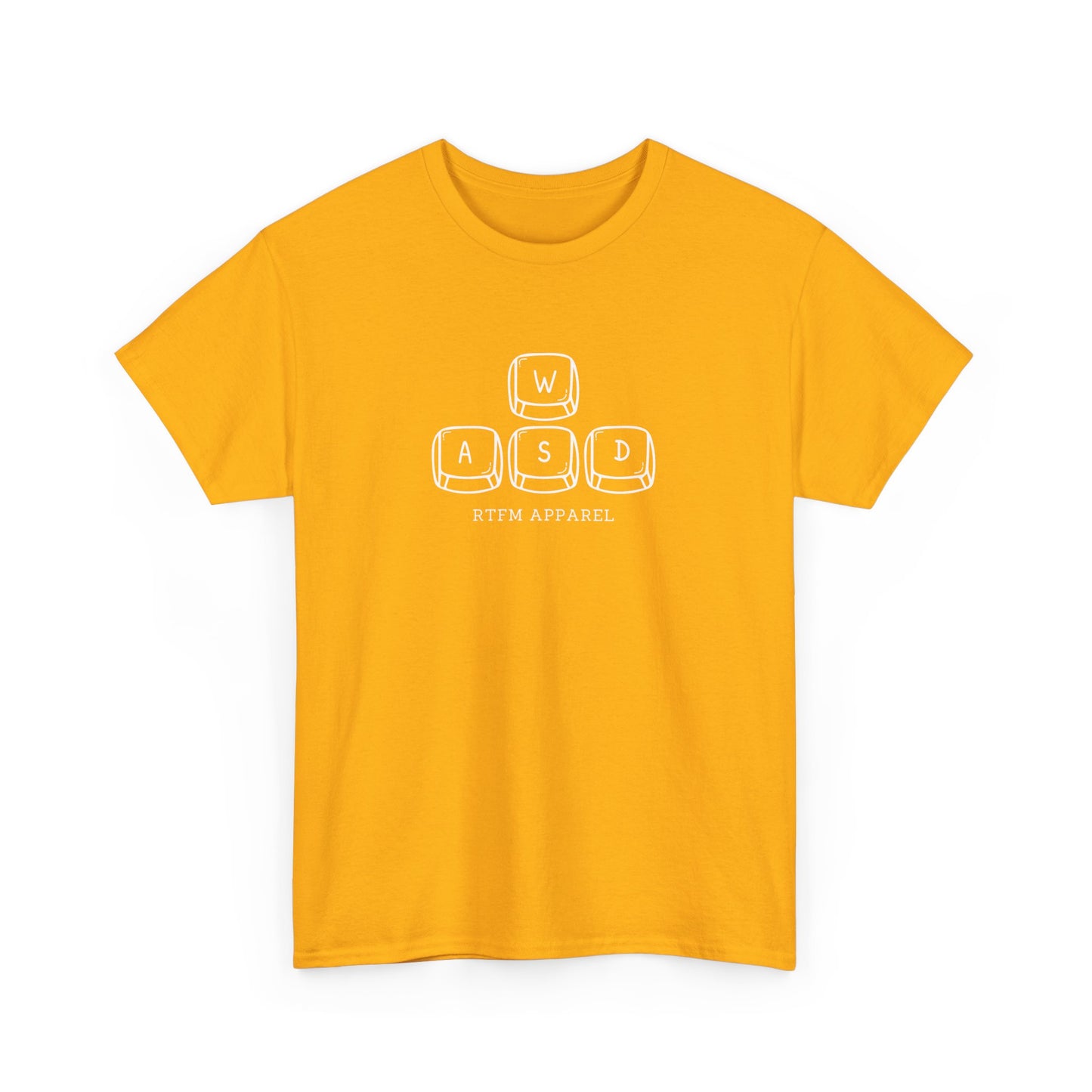 Funny WASD Gaming Keyboard RTFM Apparel T-Shirt For Tech Geeks