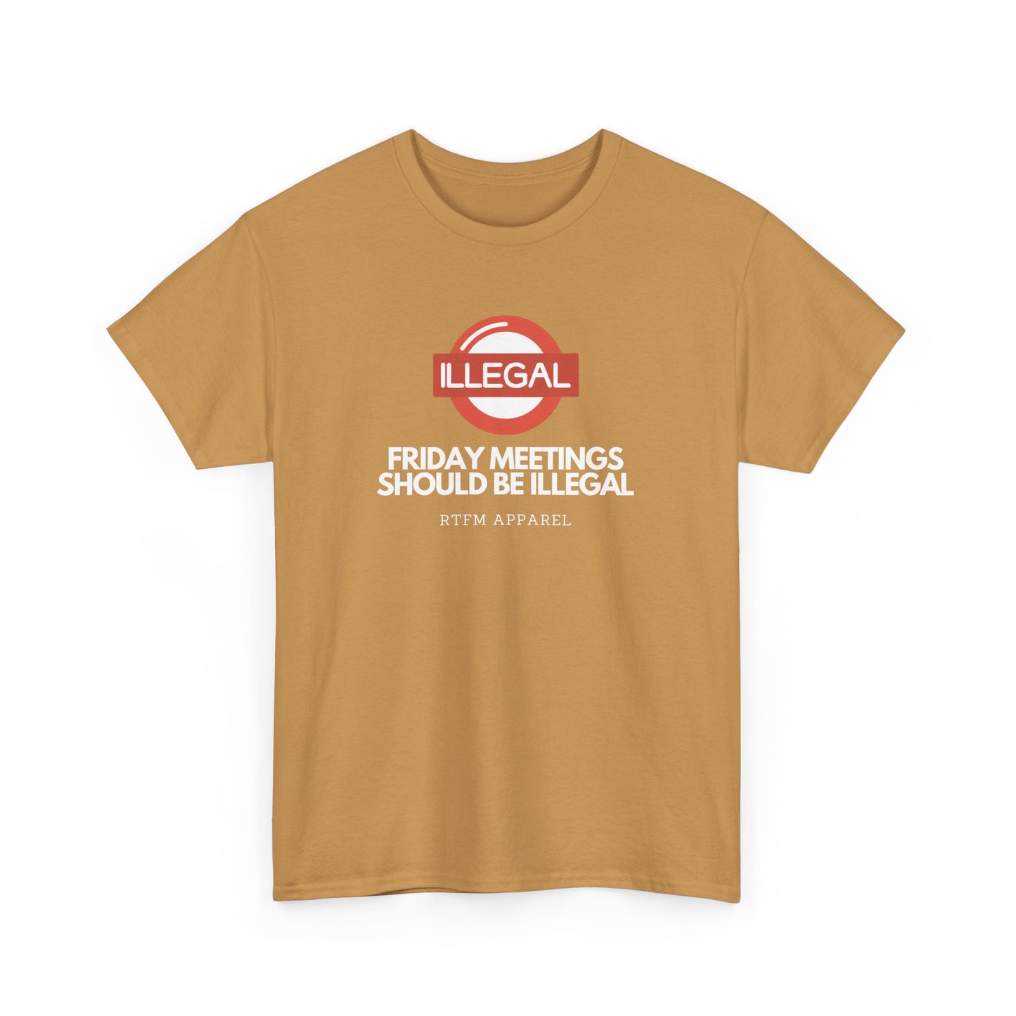 Friday Meetings Should Be Illegal - Funny Work, IT, Tech, Programmer, Cybersecurity T-Shirt