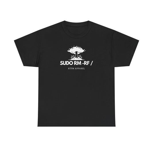 Sudo RM -RF / Explosion Fun T-Shirt - Sysadmin Linux Geek Humor 2025