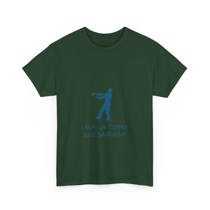 I Run On Coffee And Sarcasm - Tech, IT, Cyber Security, Geek Humor T-Shirt