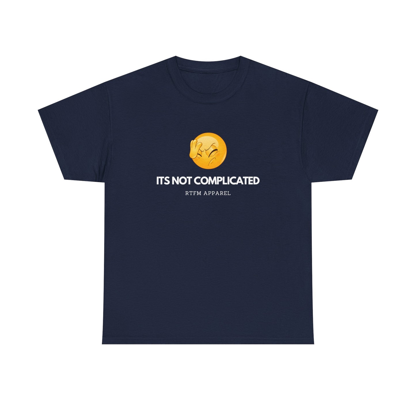 It's Not Complicated Emoji Humor RTFM Apparel - Tech, IT, Sysadmin, Network Admin
