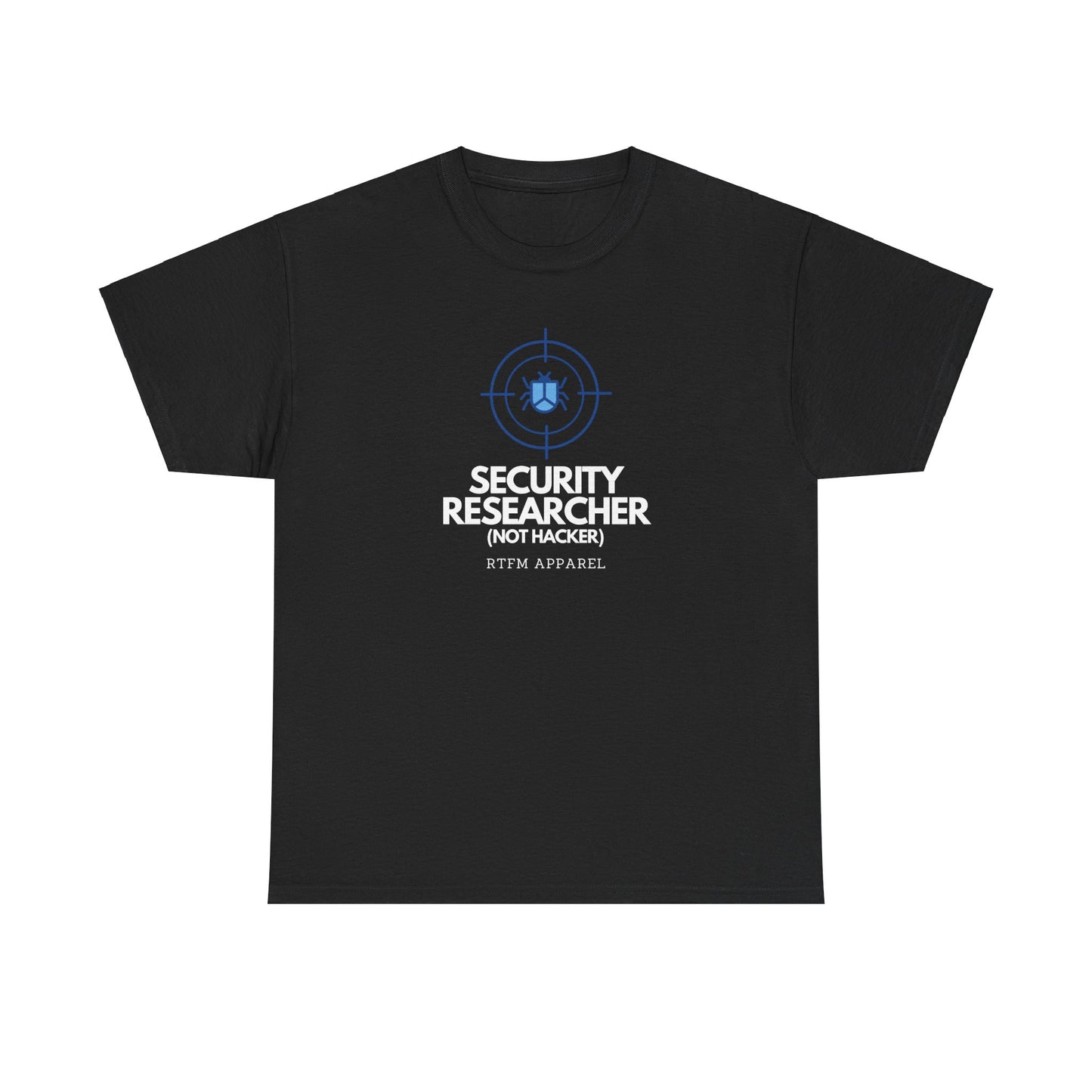 Security Researcher Not Hacker RTFM Apparel Funny Tech T-Shirt 2025