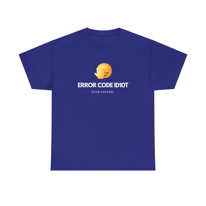 Error Code ID10T Funny IT RTFM Apparel Tshirt For Tech Geeks