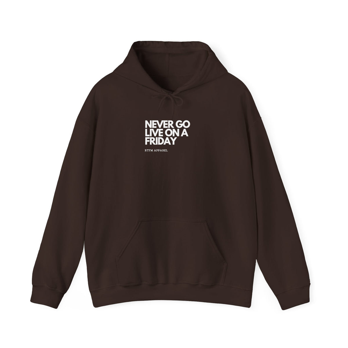 Never Go Live On A Friday — DevOps Hoodie