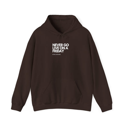 Never Go Live On A Friday — DevOps Hoodie