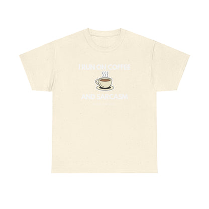 I Run On Coffee And Sarcasm - Funny Tech Humor Geek T-Shirt