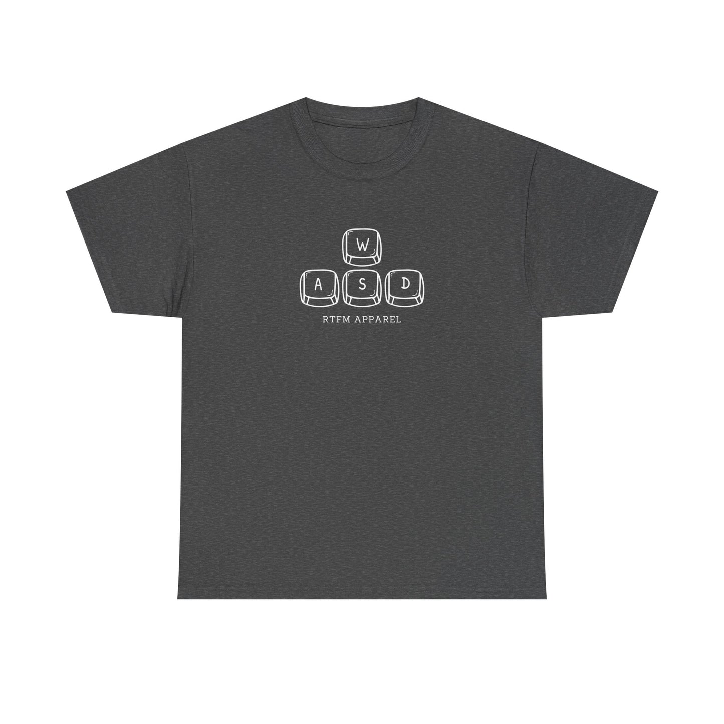 Funny WASD Gaming Keyboard RTFM Apparel T-Shirt For Tech Geeks