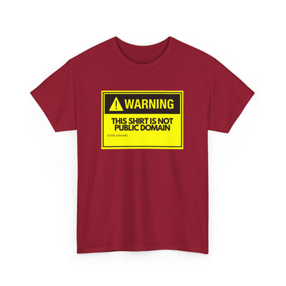 Warning This Shirt Is Not Public Domain Funny Sysadmin IT Tech Geek Gift