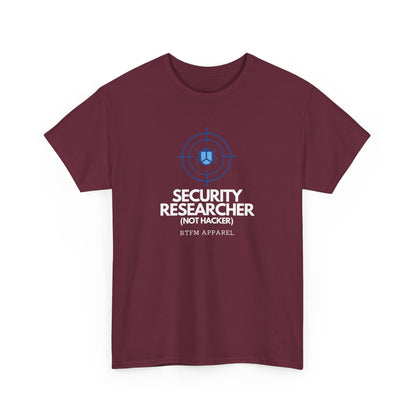 Security Researcher Not Hacker RTFM Apparel Funny Tech T-Shirt 2025