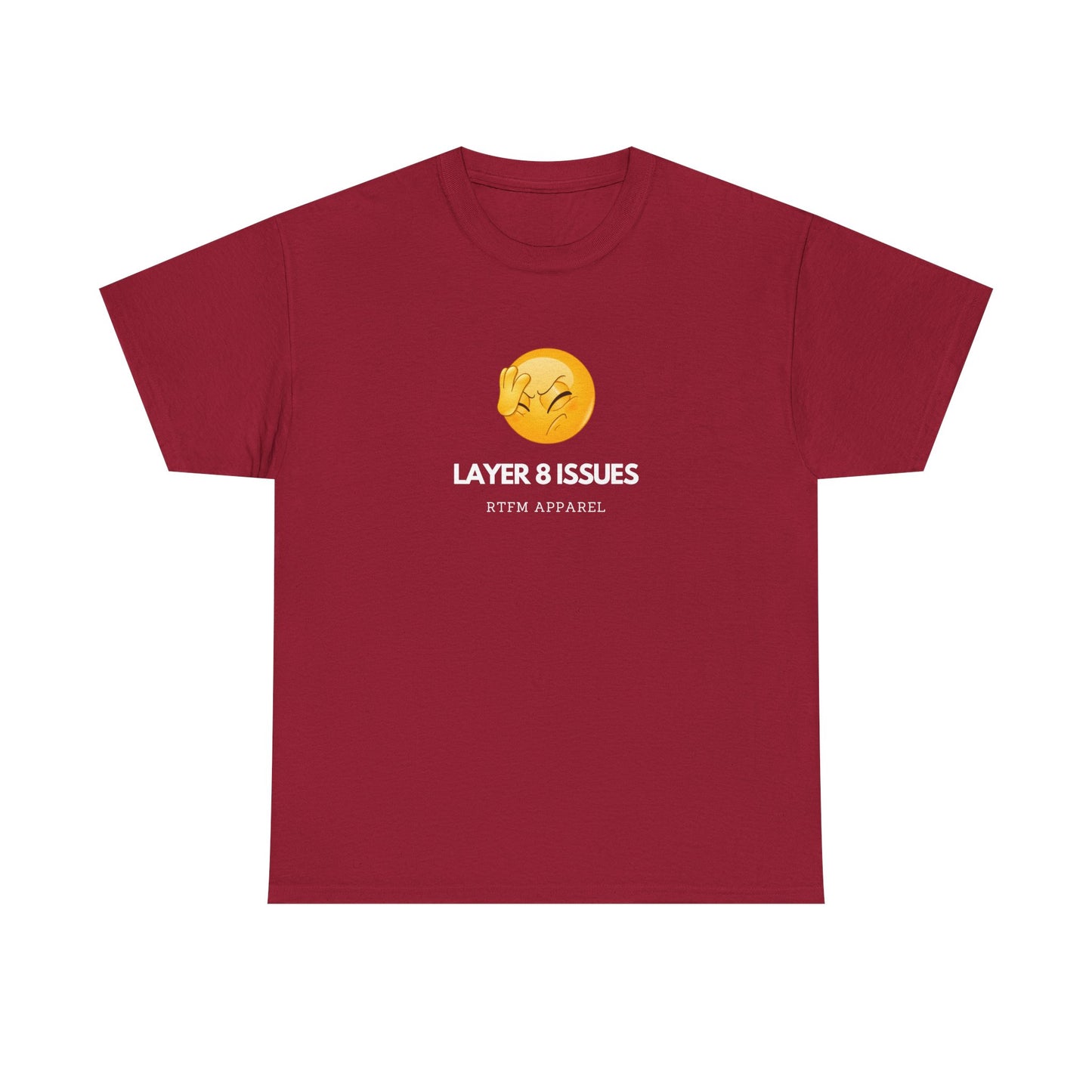 Layer 8 Issues T-Shirt - RTFM Apparel, Geek Humor, Tech, IT, Network, Cybersecurity