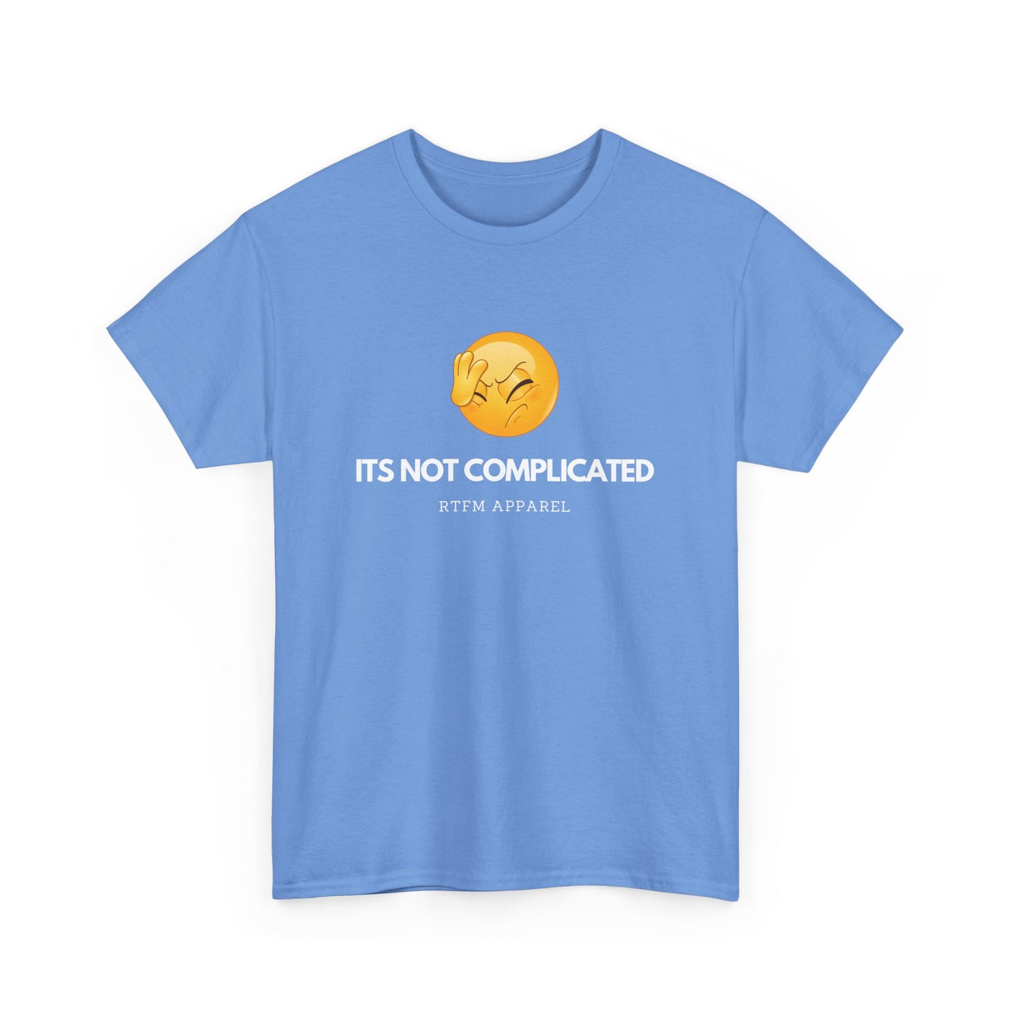 It's Not Complicated Emoji Humor RTFM Apparel - Tech, IT, Sysadmin, Network Admin