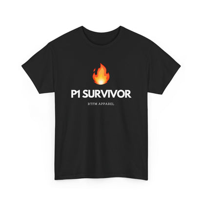 P1 Survivor T-Shirt - RTFM Apparel Funny IT, Tech, Cybersecurity, Geek Humor