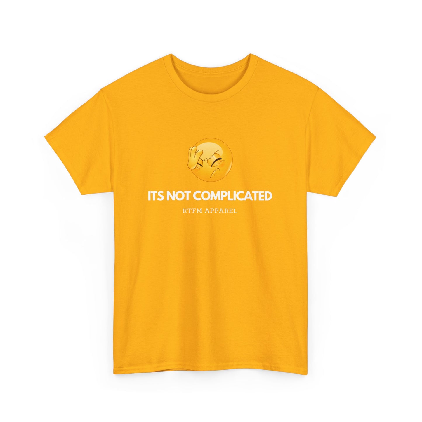 It's Not Complicated Emoji Humor RTFM Apparel - Tech, IT, Sysadmin, Network Admin